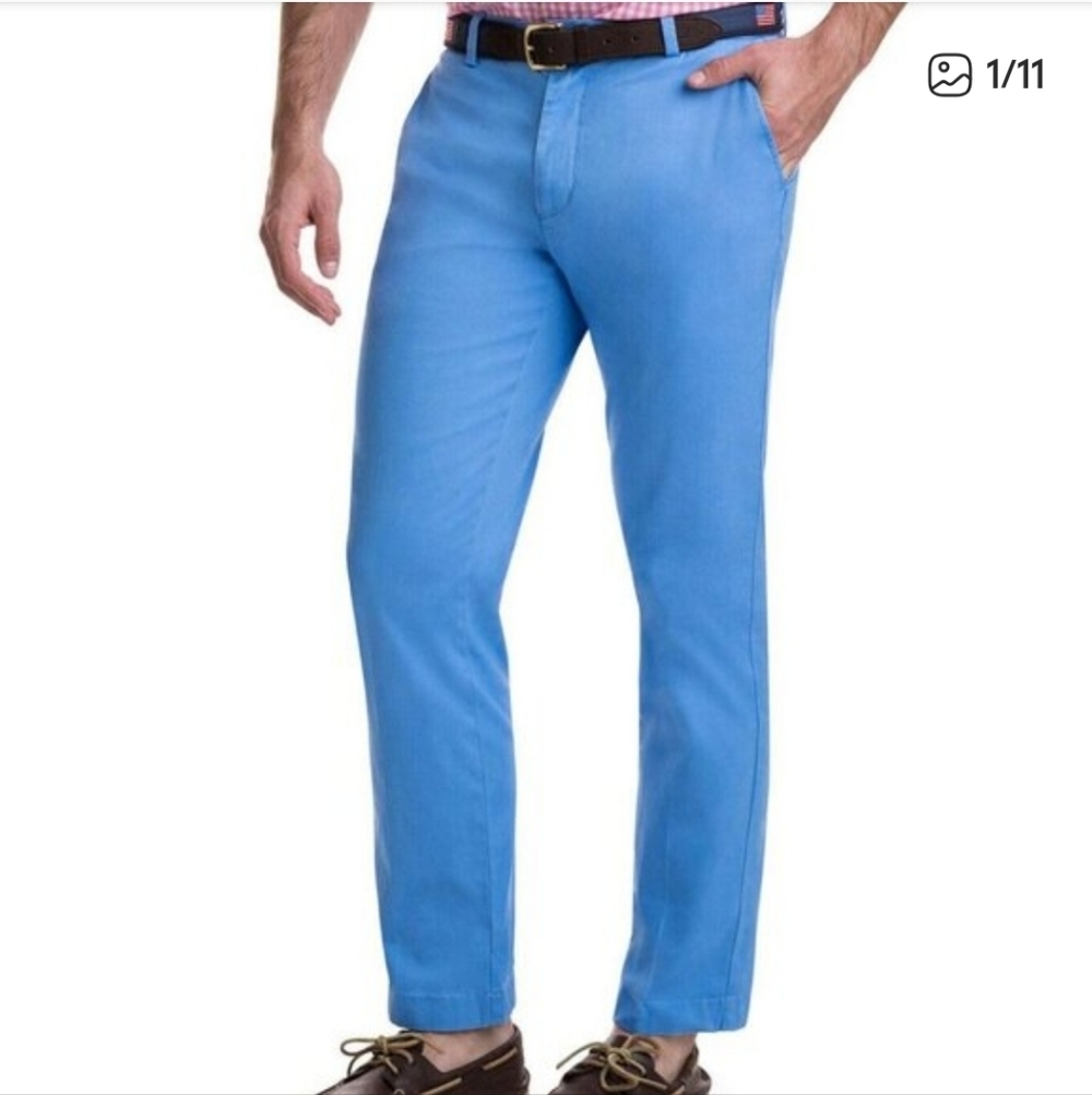 Vineyard Vines Slim Fit Breaker Pant Blue Size 30x32